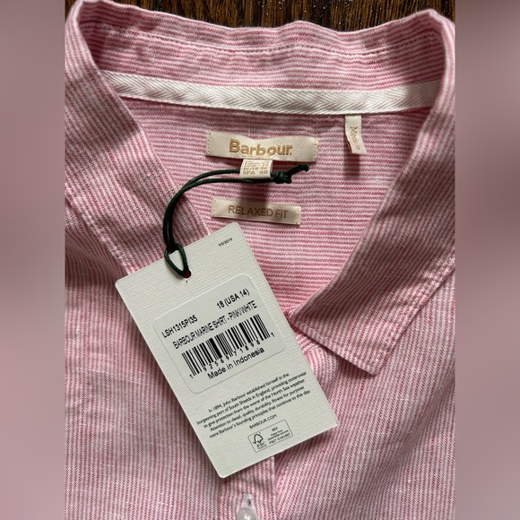 Barbour 100% Linen Marine Blouse - Picture 7 of 17